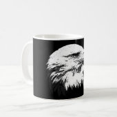 B&W American Bald Eagle Koffiemok (Voorkant links)