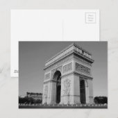 B&W Arc de Triomphe 3 Briefkaart (Voorkant / Achterkant)