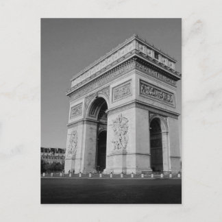 B&W Arc de Triomphe 3 Briefkaart