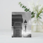 B&W Arc De Triomphe Briefkaart (Staand voorkant)