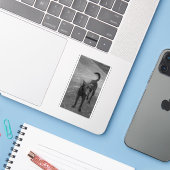 B&W - Aspin Sticker (Laptop met iPhone)