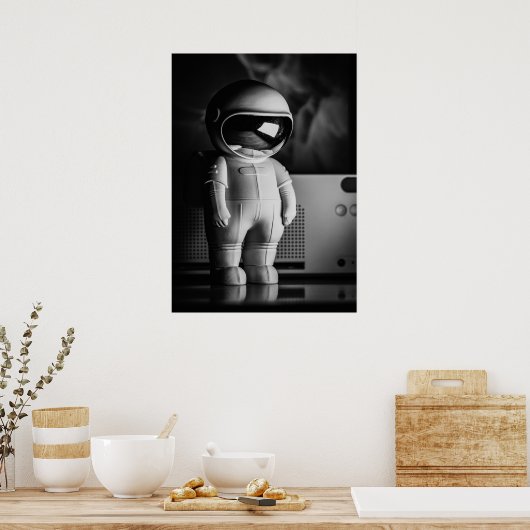 B&W Astro Buddy Poster (Keuken)
