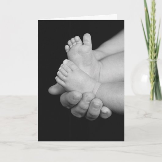 B&W Babys Voeten Kaart (Voorkant)