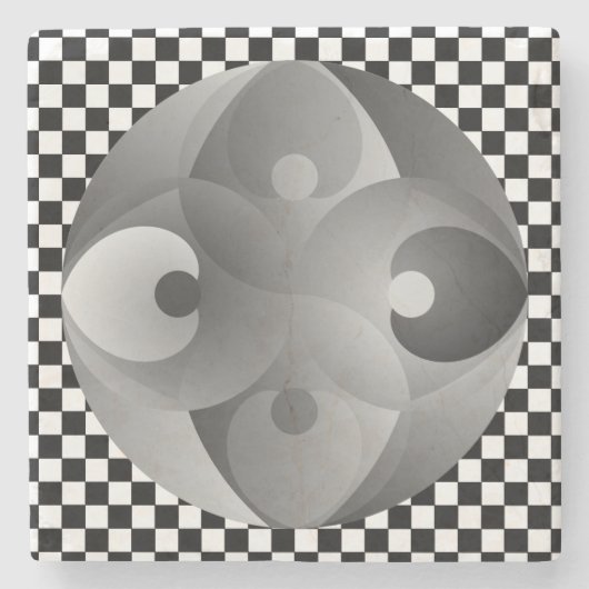 B/W Balance by Kenneth Yoncich Stenen Onderzetter (Voorkant)
