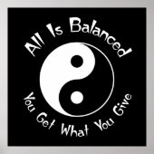 B & W Balance Yin Yang Poster (Voorkant)