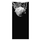 B&W Basketbal Rack Kaarten Reclamekaart (Voorkant)