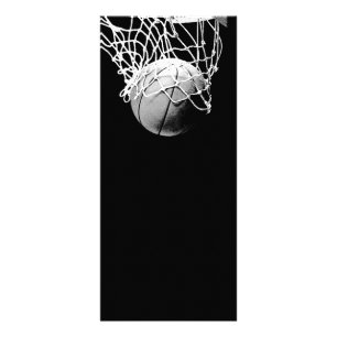 B&W Basketbal Rack Kaarten Reclamekaart