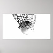 B&W Basketball Print Poster (Voorkant)