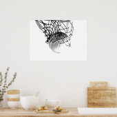B&W Basketball Print Poster (Keuken)