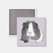 B&W 'Betty' Guinee Pig Koelkast Magneet (Voorkant / Achterkant)