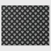 B&W Biohazard Symbol Wrapping Paper Cadeaupapier (Vlak)