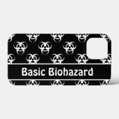 B&W Biohazard Symbool Telefoon draagtas met aangep Case-Mate iPhone Case (Achterkant (horizontaal))