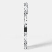 B&W Bloementuin Roos Patroon Case-Mate iPhone Case (Achterkant / Rechts)