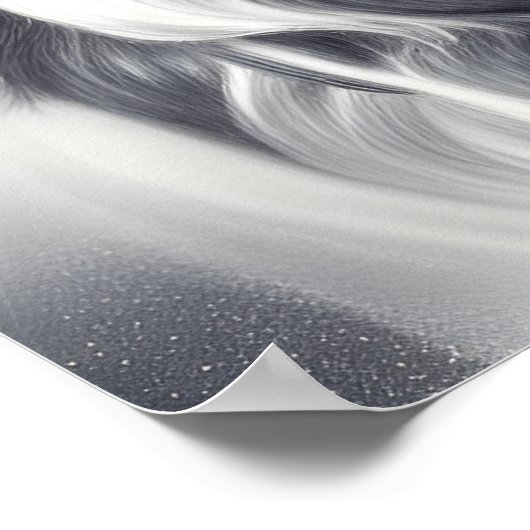 B&W Blue Eyed Lion Poster (Hoek)