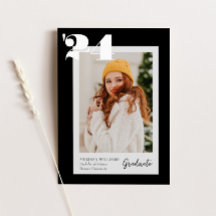 B&W Bold Modern Class of 2024 4 Foto's Afstuderen