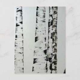 B&W-bomen Briefkaart