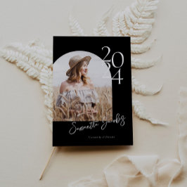 B&W Boog Modern Minimalistisch Foto Afstudeerfeest Kaart