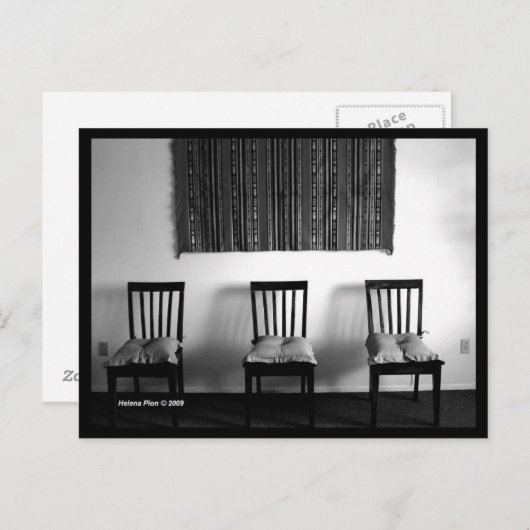 B&W Briefkaart vijfde dimensie (Voorkant / Achterkant)