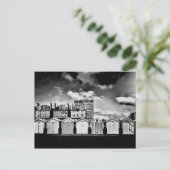 B&W Brighton Beach Huts Briefkaart (Staand voorkant)