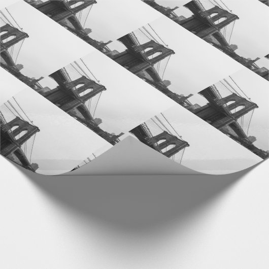 B&W Brooklyn Bridge Cadeaupapier (Hoek)