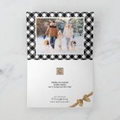 B&W Buffalo Check | Initialen | PRETTIG KERSTFEEST Kaart (Binnen)