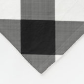 B&W Buffalo Check Monogram (naam optioneel) Fleece Deken (Hoek)