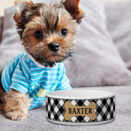 B&W BuffaloTest Dog Bone Name Voerbakje