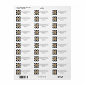 B&W Buffel Check Plaid en Kraft Paper Monogram Etiket (Full Sheet)