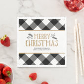 B&W Buffel Controleer Bruin Kraft Vrolijk Kerstfee Servet (Insitu)