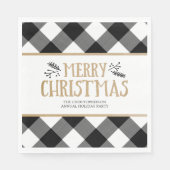 B&W Buffel Controleer Bruin Kraft Vrolijk Kerstfee Servet (Voorkant)