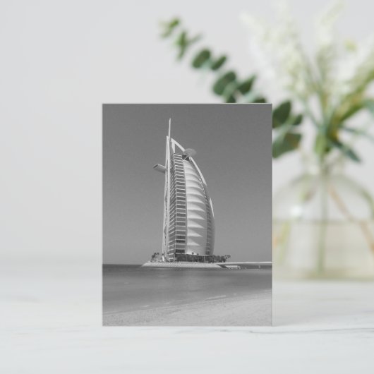 B&W Burj Al Arab Briefkaart (Staand voorkant)
