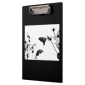 B/W Butterfly op een Flower Clipboard Klembord (Links)