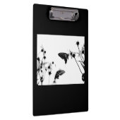 B/W Butterfly op een Flower Clipboard Klembord (Rechts)