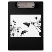B/W Butterfly op een Flower Clipboard Klembord (Voorkant)