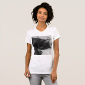 B&W - Cat Sleeping T-shirt (Voorkant volledig)