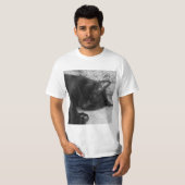 B&W - Cat Sleeping T-shirt (Voorkant volledig)