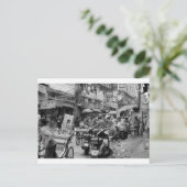 B&W Chaos in Delhi Briefkaart (Staand voorkant)