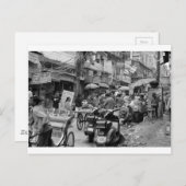 B&W Chaos in Delhi Briefkaart (Voorkant / Achterkant)