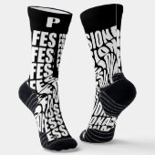 B&W COLOR DISIGN ON Crew Sokken (Gebogen)