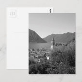 B&W Como Lake Briefkaart (Voorkant / Achterkant)