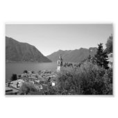 B&W Como Lake Foto Afdruk (Voorkant)