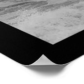 B&W Crash of a felle storm oceanische golf Poster (Hoek)