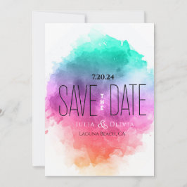 (B&W) Creatieve Moderne Waterverf sparen de Datum Save The Date