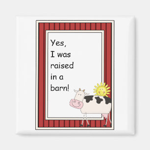 B & W Dairy Cow - Farmyard Barnyard Friend - Kinde Magneet