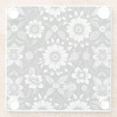 B&W Daisy Dose Glazen Onderzetter (Achterkant)