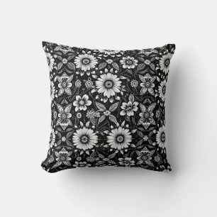 B&W Daisy Dose Kussen