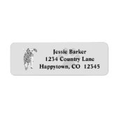 B&W Dalmatian Return Address Label (Voorkant)