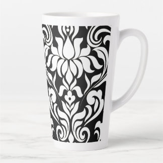 B&W damast (passende journal beschikbaar) Latte mo Mok