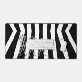 B & W Drie koffiezetapparaten Gestreepte koffie Bureaumat (Keyboard & Muis)