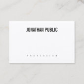 B&W Eenvoudig Modern Ontwerp Elegant Duidelijke Mi Visitekaartje (Voorkant)